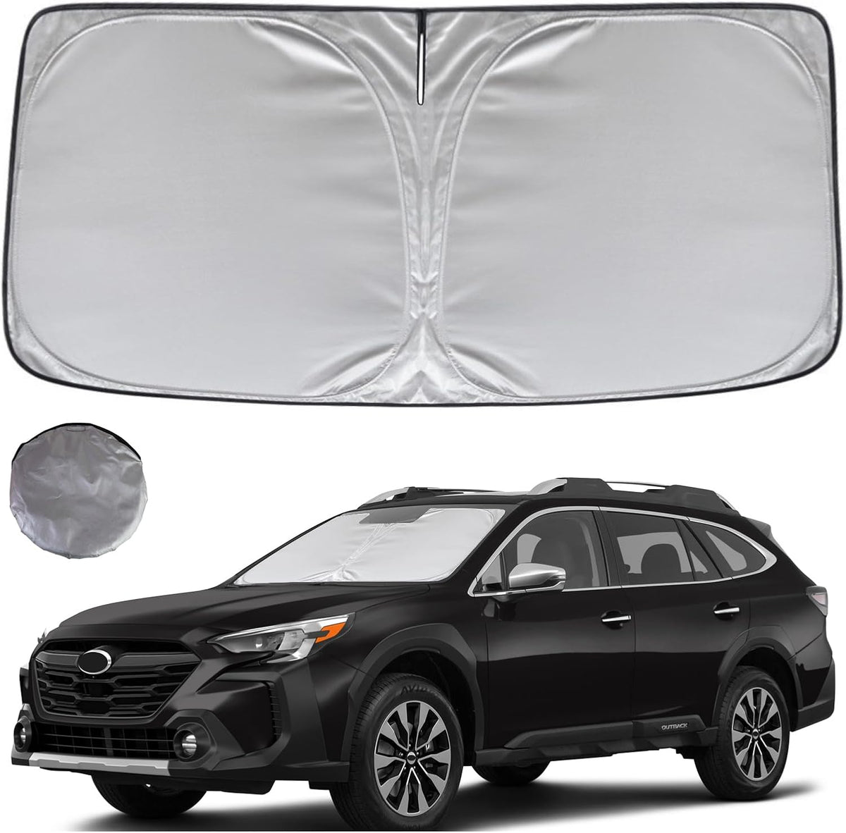 KAYZT Windshield Sun Shade for 2019-2025 2026 Chevy Silverado 1500 /GMC Sierra 1500 2500HD 3500HD Foldable Sunshade Front Window Custom Fit Car Accessories - Colors A