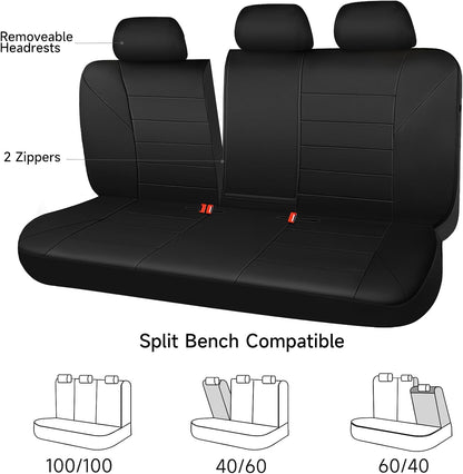 CAR PASS Waterproof Car Seat Covers Front Seats Only with 5mm Composite EVA, Neoprene Car Seat Cover with Separate Headrest Cover, Quick Setup Universal Fit for Car SUV Trucks,Airbag Compatible（Gray