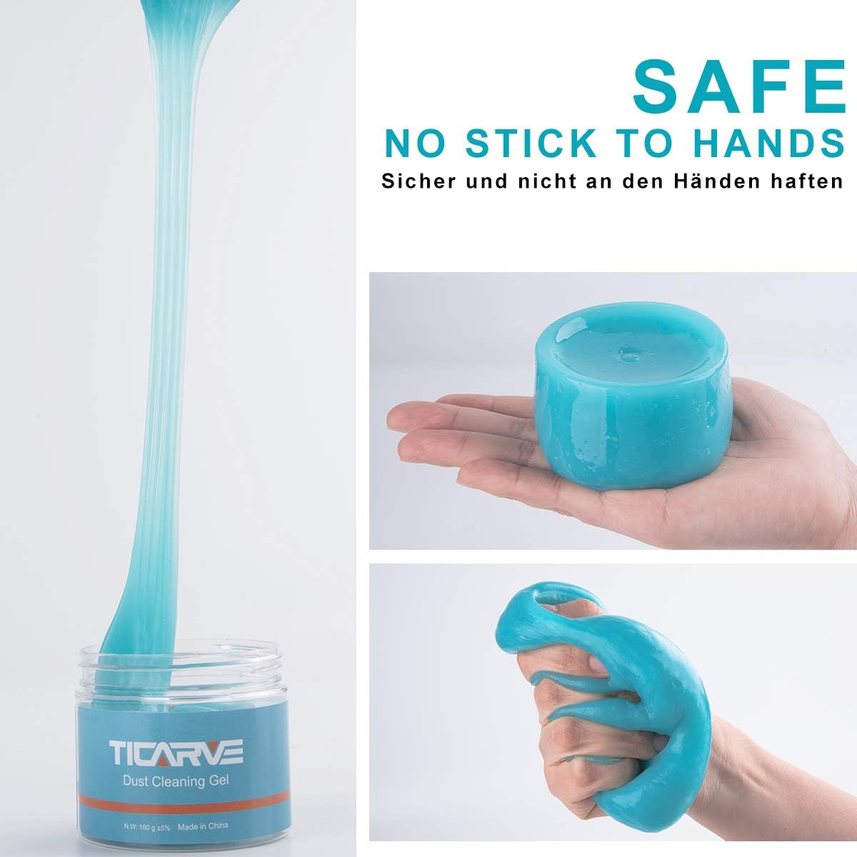 TICARVE Cleaning Gel for Car Detailing Car Cleaning Putty Auto Detailing Gel Detail Tools for Car Interior Cleaner Kit Car Vent Cleaner Automotive Car Cleaner Green