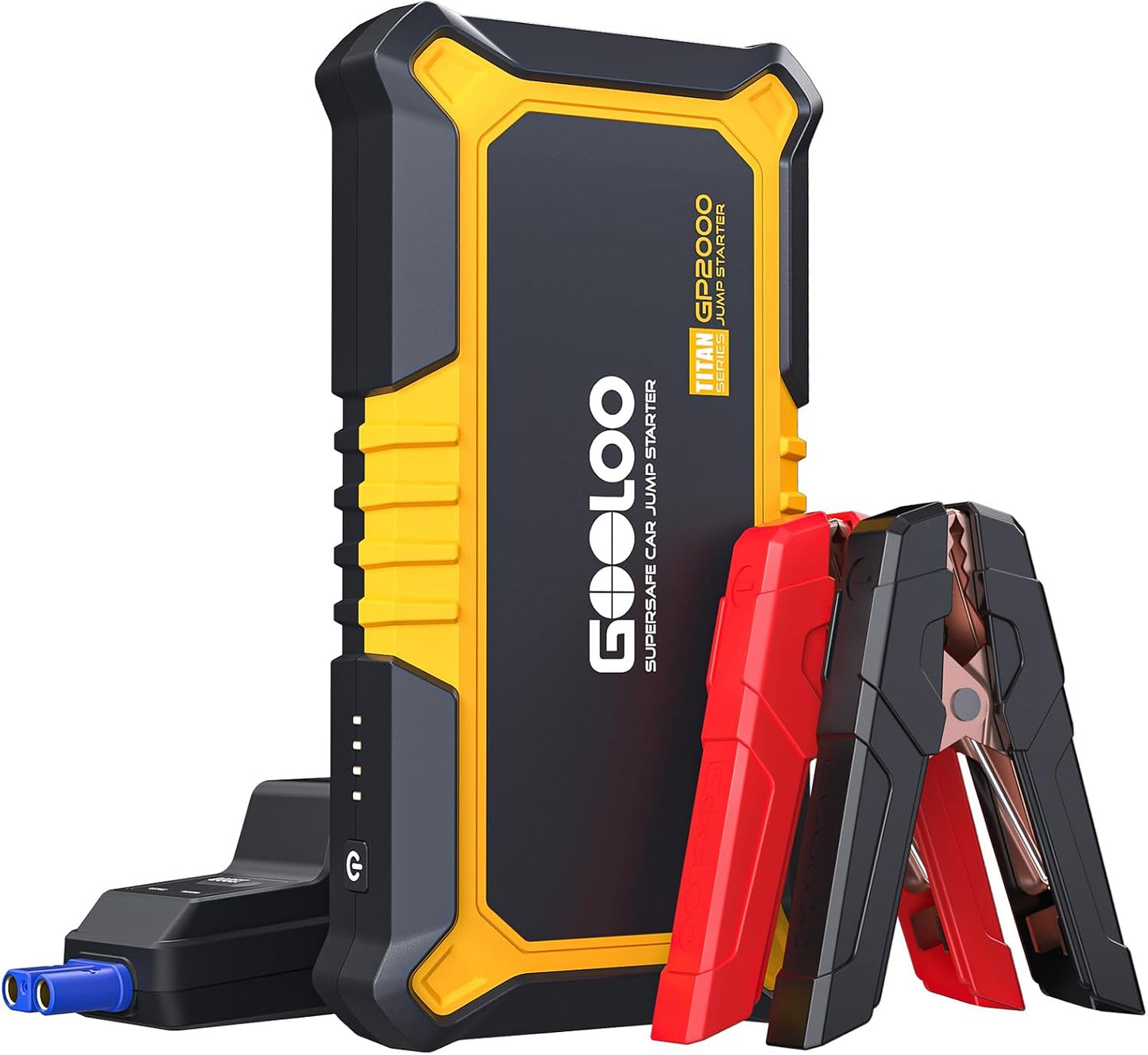 GOOLOO New GP2000 Jump Starter, 12V 2000A Car Jumper Starter(Up to 8.0L Gas, 6.0L Diesel Engines), SuperSafe Portable Battery Charger, Auto Lithium Box Booster Pack with USB Quick Charge, red
