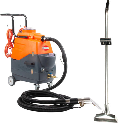 Commercial Heated Carpet & Upholstery Extractor Machine, 160 PSI Hot Water Cleaner, 149°F Heater, 4.8/5.3-Gal Dual Tanks, 4" Detail Wand & 60" Floor Wand for Auto Detailing, Furniture, Stairs & Carpet