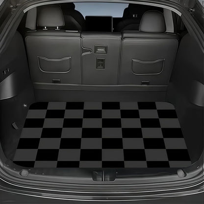 Universal Car Trunk Mat 29" x 39",Purple Colorful Flowers All Weather Trunk Protection Cargo Liner, Durable Cargo Mat Rear Trunk Liner,Stylish Vehicle Interior Accessories Suitable for Most Car Models