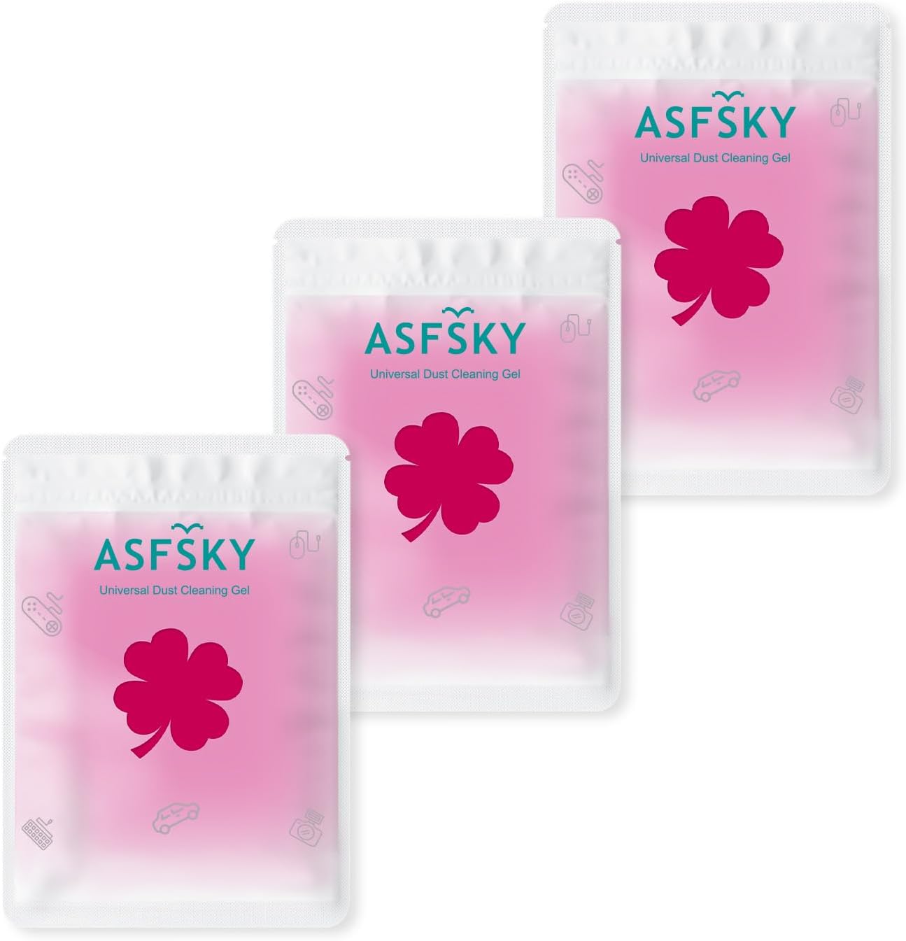 ASFSKY Car Cleaning Gel for Car Detailing Car Cleaning Gel Putty Reusable Keyboard Cleaner Gel Car Putty for Cleaning Dust Universal Cleaning Gel 5 Pack(Green)