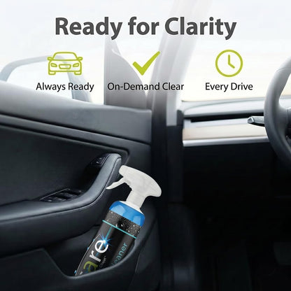 Care Glass Cleaner Spray, Streak-Free Car Window Cleaner for Windshields, Mirrors & Tinted Glass, Professional Window Cleaning Kit, Car Essentials, 16 oz