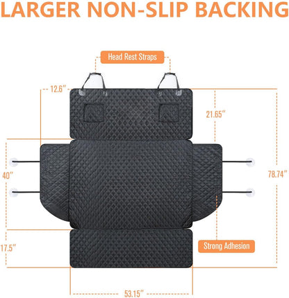PETICON SUV Cargo Liner for Dogs, Waterproof Trunk Cover for SUVs with Bumper Flap Protector, Scratchproof Durable 600D Oxford Fabric, Non-Slip, Machine Washable