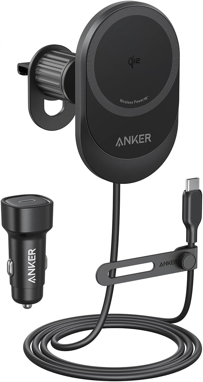 Anker Prime MagSafe Car Mount Charger, Qi2 25W Certified Wireless Car Charger with AirCool, Strong Magnets, Air Vent Mount for iPhone 17-12 Series