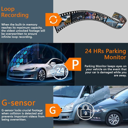 1080P Dual Dash Camera for Car Front and Inside Dashcam Car Security Video Recorder,170°Wide Angle Vehicle Cam,WDR,G-Sensor,2’’ IPS Screen,Loop Recording,Night Vision (Dual Dash Cam Without Card)