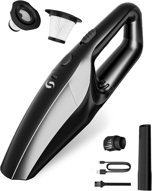 Handheld Vacuum Cordless, Car Vacuums Powerful with Rechargeable Battery, Portable Hand Held Vacuum Cordless with Washable HEPA Filter, Mini Vacuums Kit for Men and Women