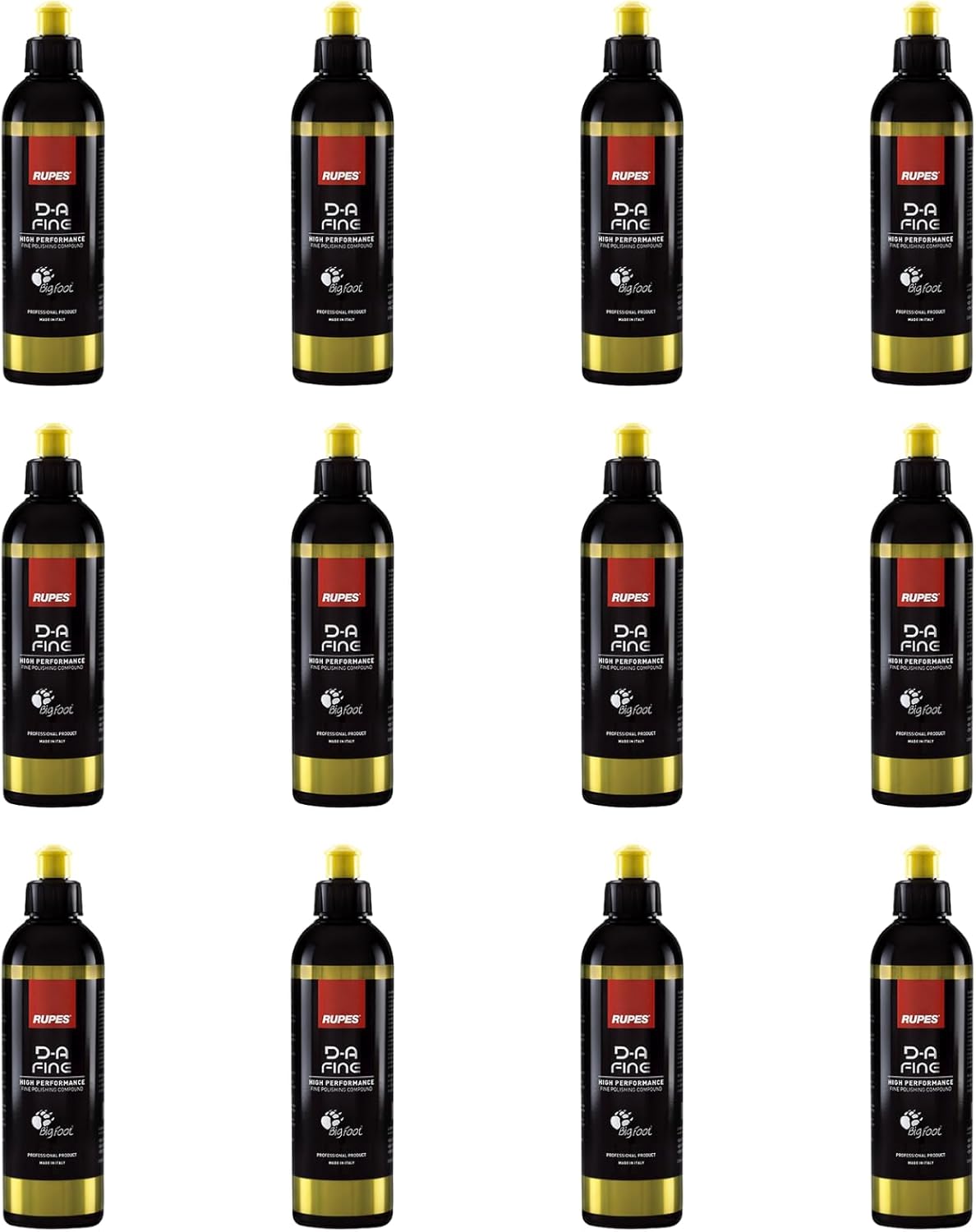RUPES 9.DAFINE250 Pack of 1 250 ml Yellow D-A Fine High Performance Polishing Compound for Car Detailing & Removing Scratches| Removes Fine Defects | Micro-Abrasive Technology | Removes Swirl Marks