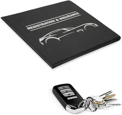 CANOPUS Car Registration and Insurance Holder, Car Document Holder, Vehicle Registration and Insurance Card Holder, Wallet for Auto, Trailer, Motorcycle, Truck, Vehicle Paperwork Organizer (2 Pack)