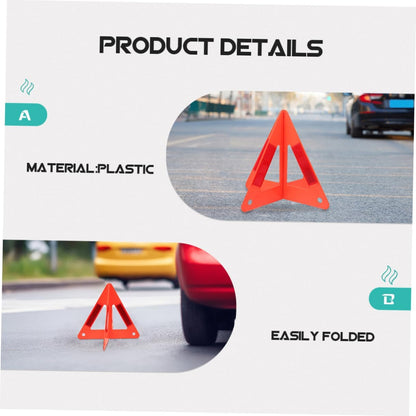 ULTECHNOVO 6-Pack Foldable Emergency Safety Triangles, DOT Compliant Reflective Roadside Warning Triangles for Vehicle Breakdown and Accident, High-Visibility Hazard Signs for Truck and Car Road Safet