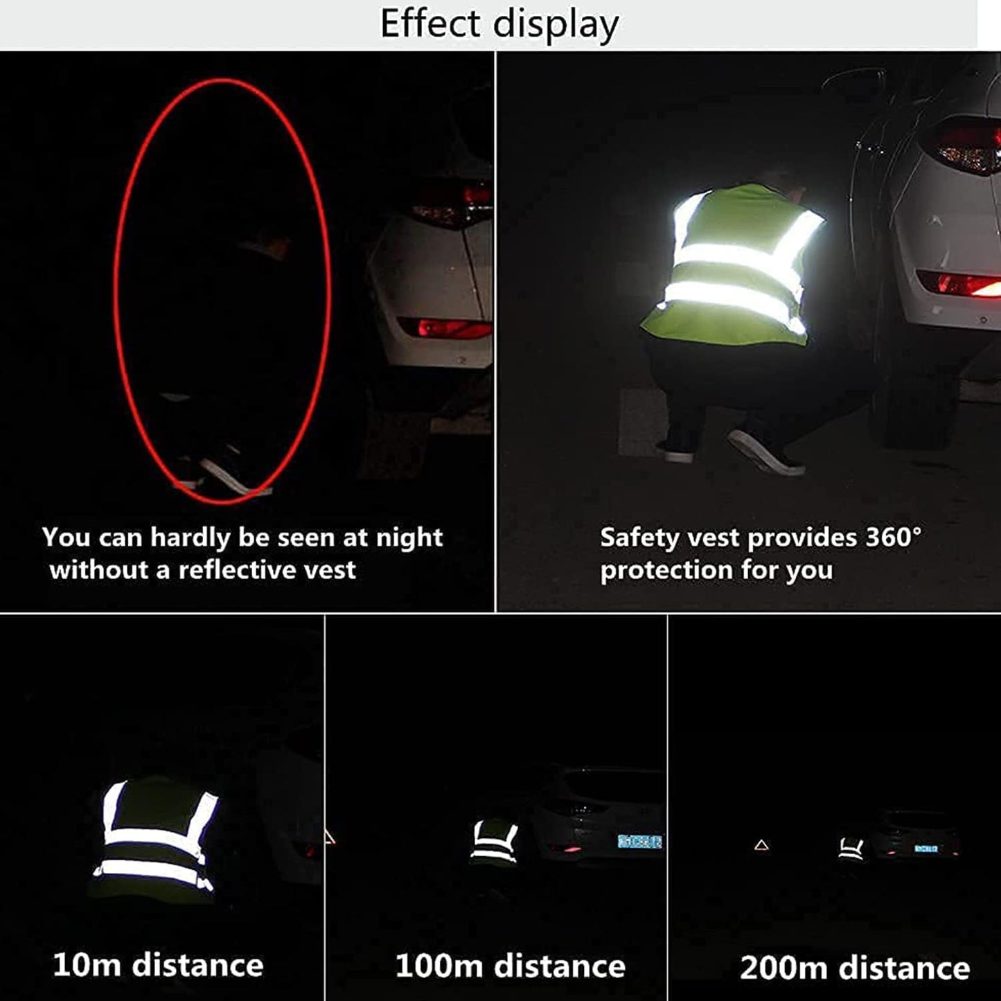 Reflective Safety Vest for Women Men High Visibility Security With Pocket Zipper Front Meet ANSI/ISEA Standard