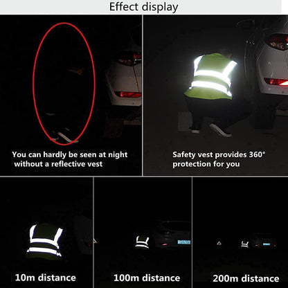 Reflective Safety Vest for Women Men High Visibility Security With Pocket Zipper Front Meet ANSI/ISEA Standard