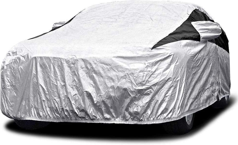 Titan Premium Multi-Layer PEVA Car Cover for Compact SUV 170-187". Waterproof, UV Protection, Anti-Scratch Protective Lining, Driver-Side Zippered Opening. Fits Rav4, Rogue, CR-V and More.