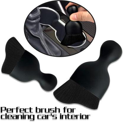 XY North Car Interior Dust Brush, Auto Detailing Brush, Soft Bristles Car Cleaning Brushes, Tool for Air Conditioner Vents, Leather, Computer, Scratch Free, Car Interior Accessories