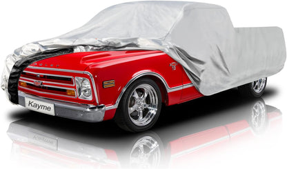 Kayme Sedan Car Cover Waterproof All Weather for Automobiles - See Vehicle Size Chart for Accurate Fit - Outdoor Full Exterior Cover Sun Rain Snow UV Protection with Zipper. Size A4 (See Size Chart)