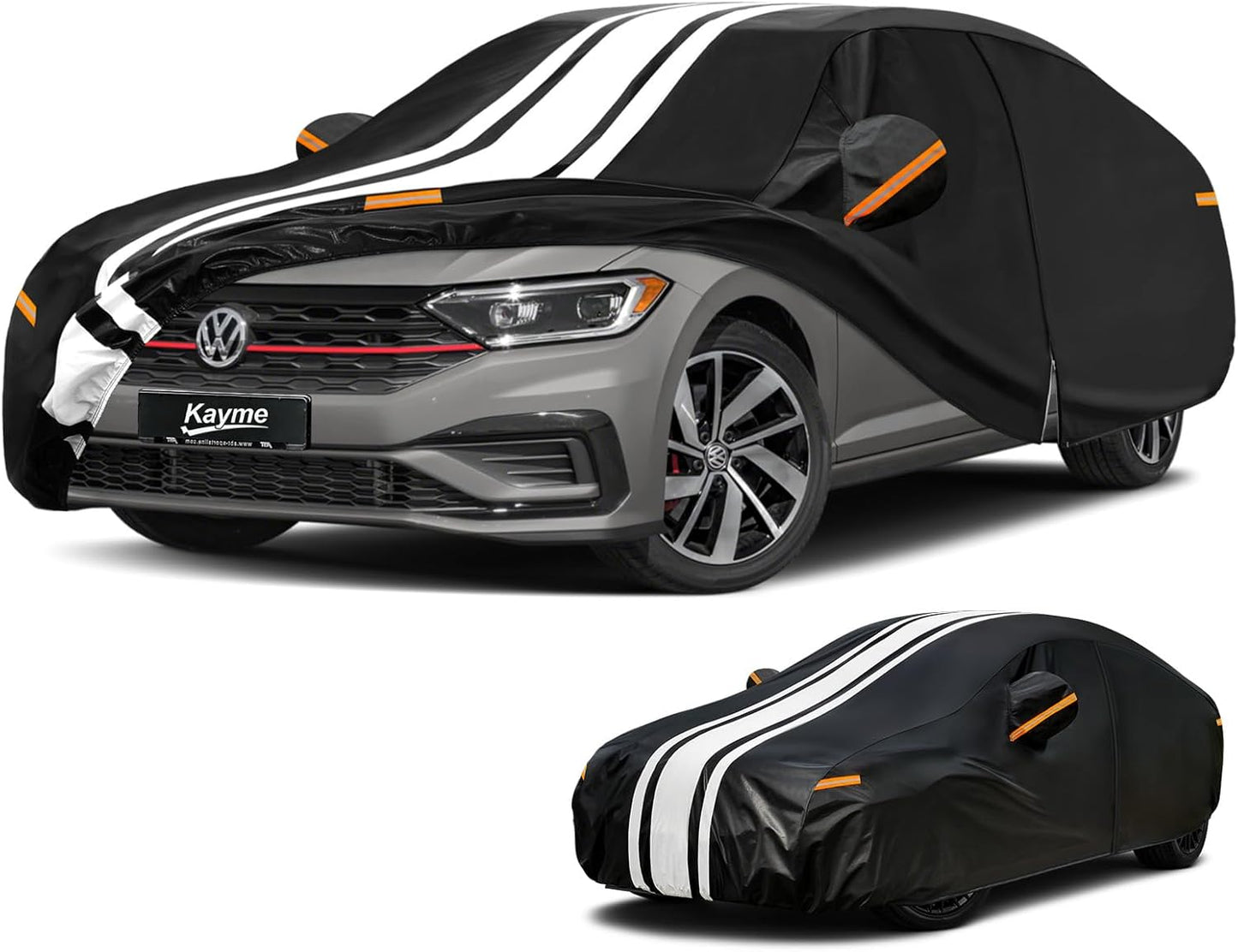 Kayme Heavy Duty Car Cover Custom Fit for BMW 3 Series 320i 325i 328i 330i 335i (1982-2026), Outdoor Full Exterior Cover with Tape and Towel, Rain Snow Sun UV Protection. - Colors B