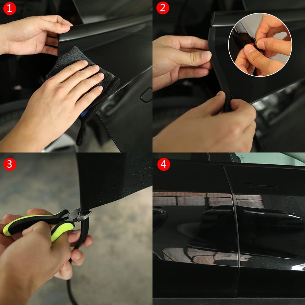 Winunite 32.8ft (10m) Car Door Edge Guards Clear – Self-Adhesive PVC, U-Shaped, Fits Most Vehicles, Scratch- and Chip-Resistant – Reduces Dings in Parking Lots