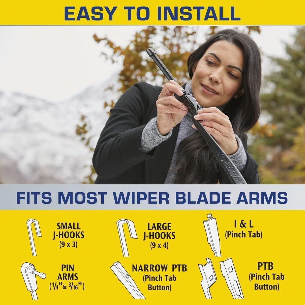 Rain-X 810363 Repellency Water Repellent Wiper Blades, 22" Windshield Wipers (Pack of 2), All Weather Streak-Free for Enhanced Visibility w/Water Repellency Formula [Amazon Exclusive] - Colors A