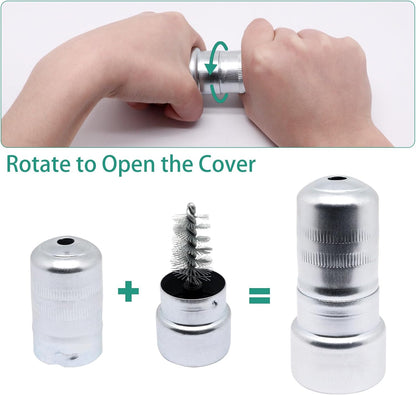 Battery Terminal Cleaner Kit, Battery Terminal Brush & 4 in 1 Copper Tubing Brush & 2pcs Anti-Corrosion Fiber Washers