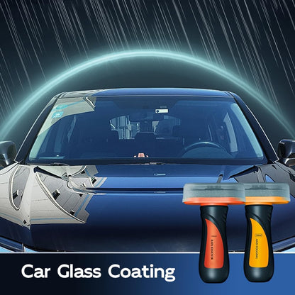 Pousbo 2PCS Glass Oil Film Remover for Car, Windshield Cleaner Tool for Automotive Windshield, Auto Glass Cleaner Emulsion for Rain and Anti-Fog, Streak Free Crystal Clear View (100ml Rain Repellent)