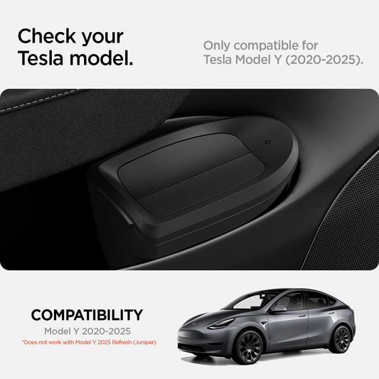 Spigen Door Pocket XL Car Trash Can [with Magnetic Lid] Waterproof Door Pocket Organizer 2025 2026 Tesla Model Y Juniper Premium & Performance Accessories - Driver Side Only