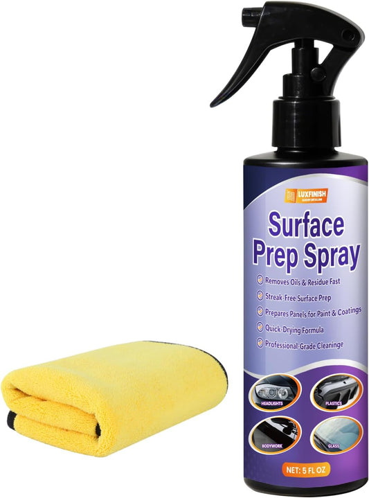 Surface Prep Spray Automotive – Surface Degreaser for Auto Paint Prep, Removes Wax, Oil & Dirt Without Residue, Paint-Safe Formula, Enhances Bonding for Ceramic Coating & Sealant – 150ml/5oz