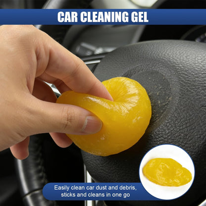 Craedli 2PCS Car Cleaning Gel Auto Detailing Putty, Universal Car Interior Cleaner Slime, Reusable Dust Remover Cleaning Supplies Kit Tools for Air Vents Keyboards, Car Accessories Presents (Blue)