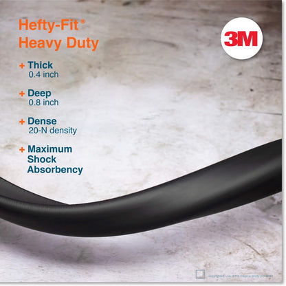 Roving Cove HeftyFit Edge Protector for Baby Proofing (6ft Large Edge Only), Heavy-Duty Soft Rubber Foam Furniture Edge Bumper Guards, Desk Edge Cushion, Wall Corner Covers, 3M Adhesive, Onyx Black