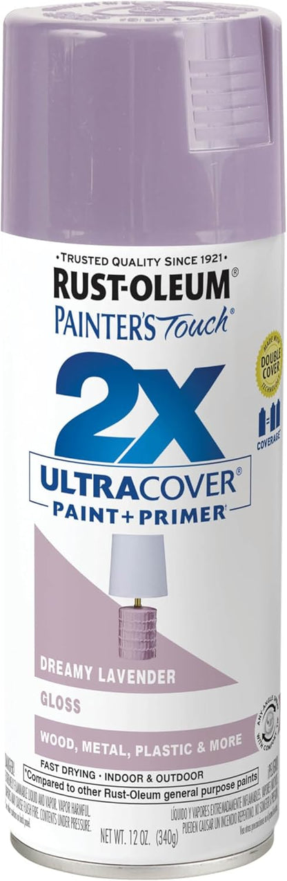 Rust-Oleum 334029 Painter's Touch 2X Ultra Cover Spray Paint, 12 oz, Gloss Clear - Colors D