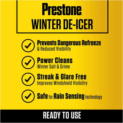 Prestone AS250 De-Icer / Winter Windshield Washer Fluid, 1 Gallon
