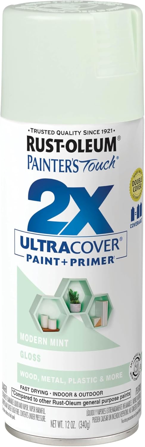 Rust-Oleum 334029 Painter's Touch 2X Ultra Cover Spray Paint, 12 oz, Gloss Clear - Colors D