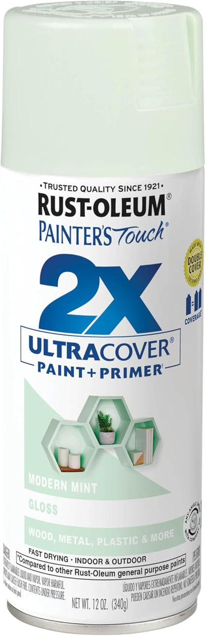Rust-Oleum 334029 Painter's Touch 2X Ultra Cover Spray Paint, 12 oz, Gloss Clear - Colors D