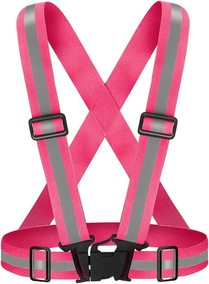 High Visibility Reflective Vest Safety Vest Running Reflective Gear Adjustable Reflective Vest for Walking,Jogging,Hiking,Night Cycling