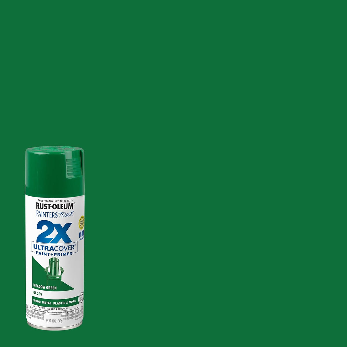 Rust-Oleum 334029 Painter's Touch 2X Ultra Cover Spray Paint, 12 oz, Gloss Clear - Colors E