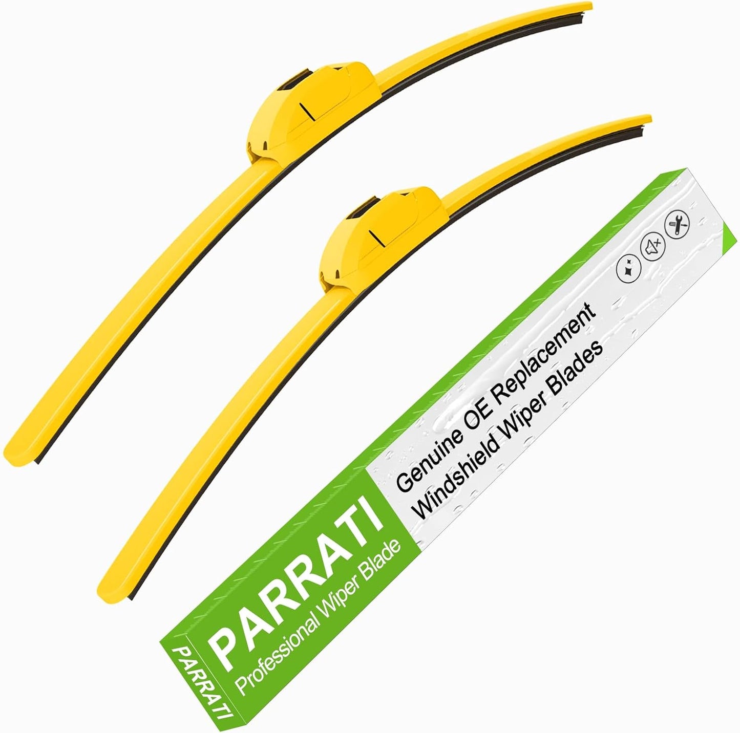 OEM QUALITY 24" +19" PARRATI Premium All-Season Windshield Wiper Blades (Set of 2) - Colors A