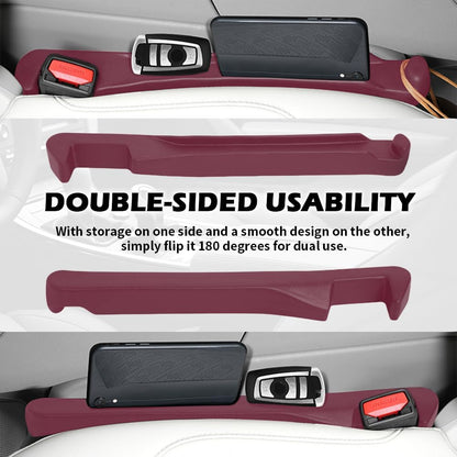 2PCS Car Seat Gap Filler Organizer,2 in 1 Car Gap Filler with Fill and Storage Function for Storing Phones Keys Cards,Universal Multifunctional No Drop Seat Guard for Cars