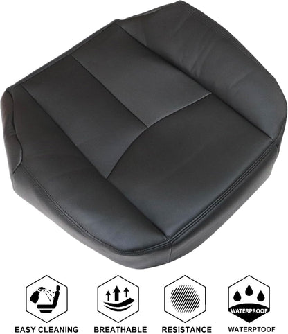 NLQR #522 Light Tan Front Driver Bottom Replacement Seat Cover Microfiber Leather Compatible with Chevy Avalanche Tahoe Suburban GMC Yukon XL 2003 2004 2005 2006