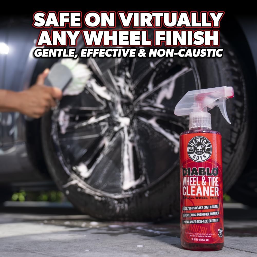 Chemical Guys Diablo Wheel Cleaner Spray - 2 Pack 16 oz Bottles, Safe on All Wheel & Rim Finishes, Sprayable Formula Removes Brake Dust, Dirt & Grime, Car Care for Trucks, SUVs, Motorcycles & RVs