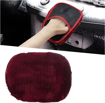2PCS Car Wash Mitt, Soft Plush Non-Scratch Auto Dust Cleaning Pad, High-Density Car Washing Gloves, Universal Vehicle Exterior & Interior Detailing Supplies for Cars, Trucks, SUVs(Gray)