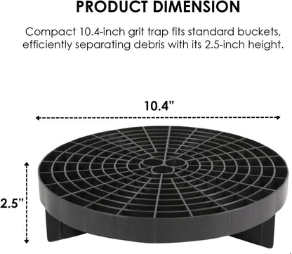 HI-TECH Guard Insert for Car Wash Buckets – Traps Dirt & Debris to Prevent Swirls – Durable Plastic Fits 5 Gallon Buckets – 10.4"x2.5"