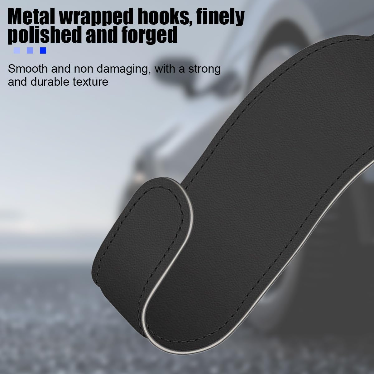 Bittwee Car Co-Pilot Glovebox Hooks, 2PCS Anti-Scratch Vehicle Passenger Seat Storage Hanger for Handbag Purse Umbrellas, Auto Interior Organizer, Universal for SUV Sedan Truck(Black)