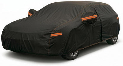 6 Layer Heavy Duty Car Cover Waterproof All Weather Protection with Cotton Liner, Full Exterior Outdoor Cover for Sun Rain Snow UV Protection, Fits Sedan 186-193 inchs