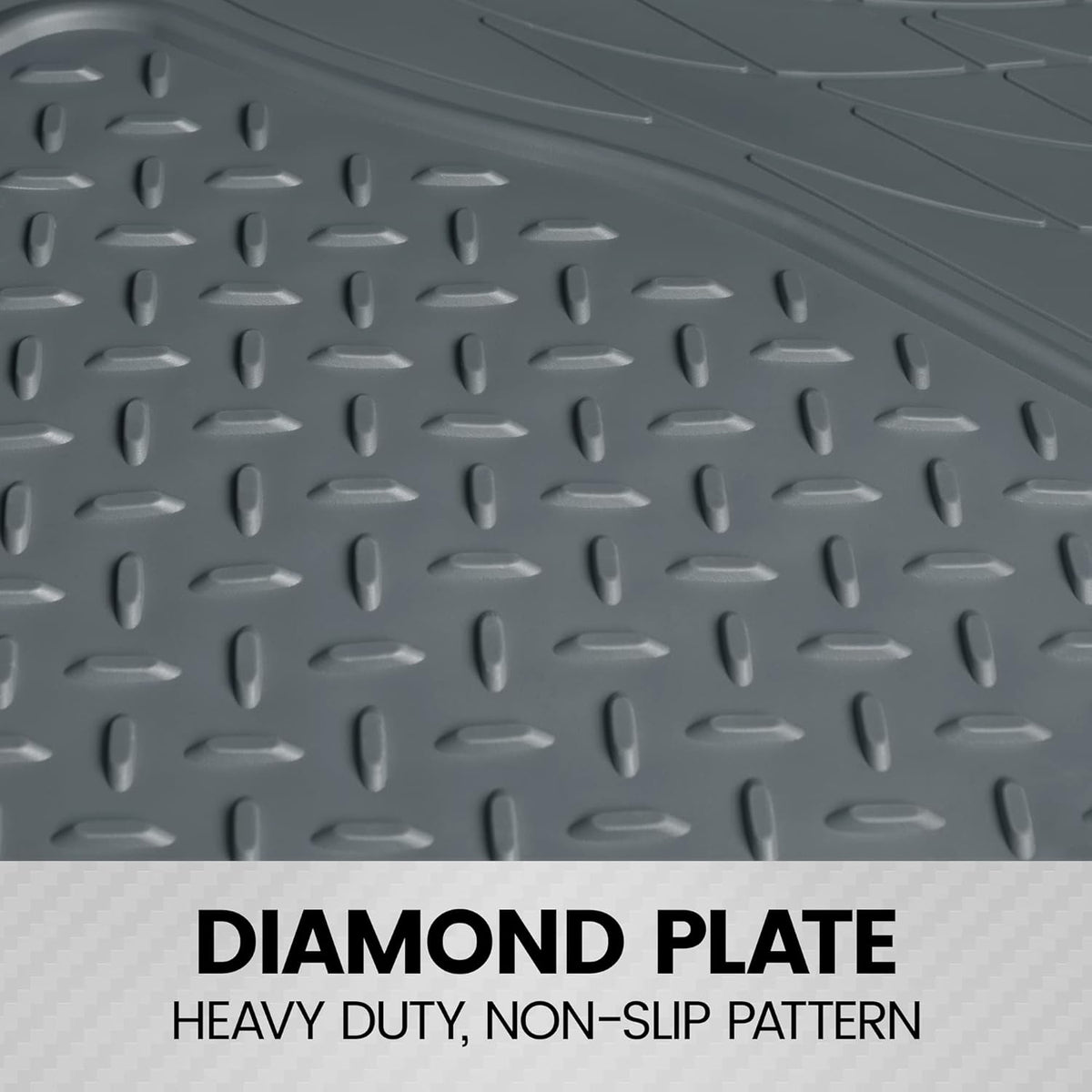 Heavy Duty Cargo Liner Floor Mat-All Weather Trunk Protection, Trimmable to Fit & Durable HD Rubber Protection for Car SUV Sedan Auto