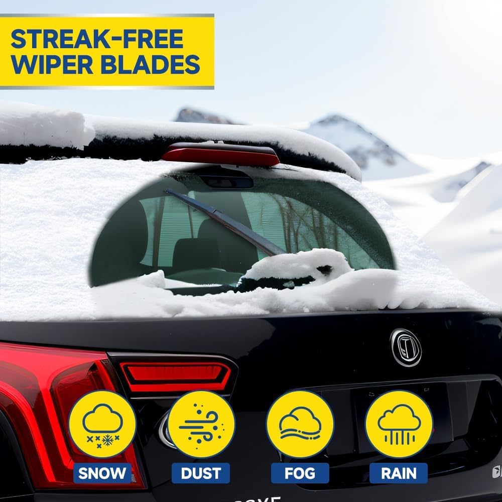 3 Pack Windshield Wiper Blades Compatible with Mazda CX-5 2017-2025 and CX-9 2016-2023, Front and Rear, 24" 18" 14" - Colors A