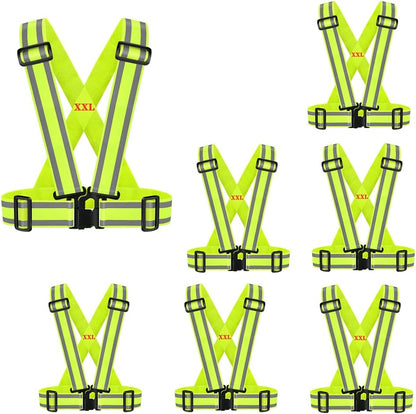 High Visibility Safety Vest(2PACK)|Reflective Running Gear for Walking,Cycling,Construction,Motorcycle|Men,Women (2, XXL-yellow)