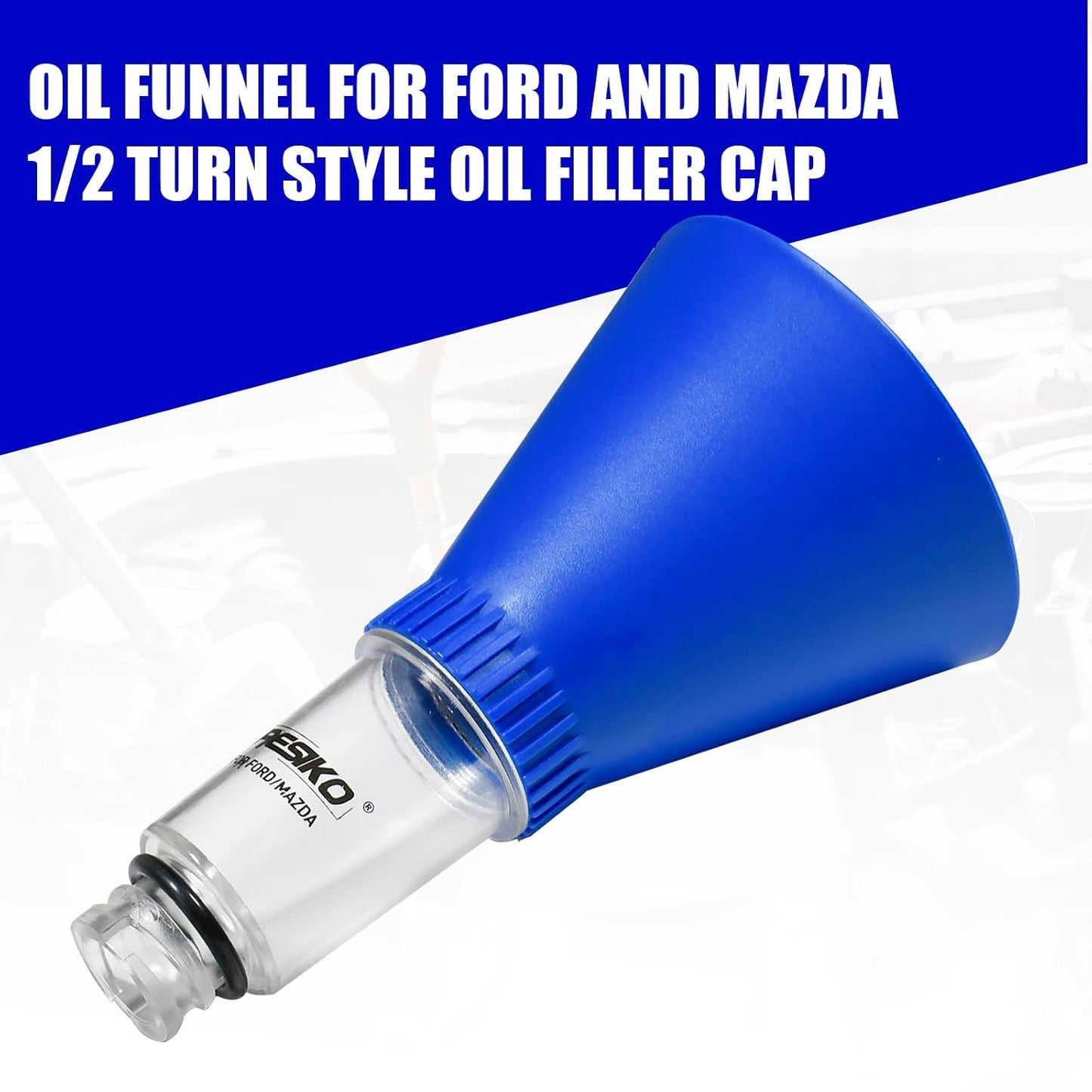 Engine Oil Funnel Spill-Free Hands-Free Compatible with Buick, Cadillac, Chevrolet, and GMC Vehicles for Fast & Easy Oil Change