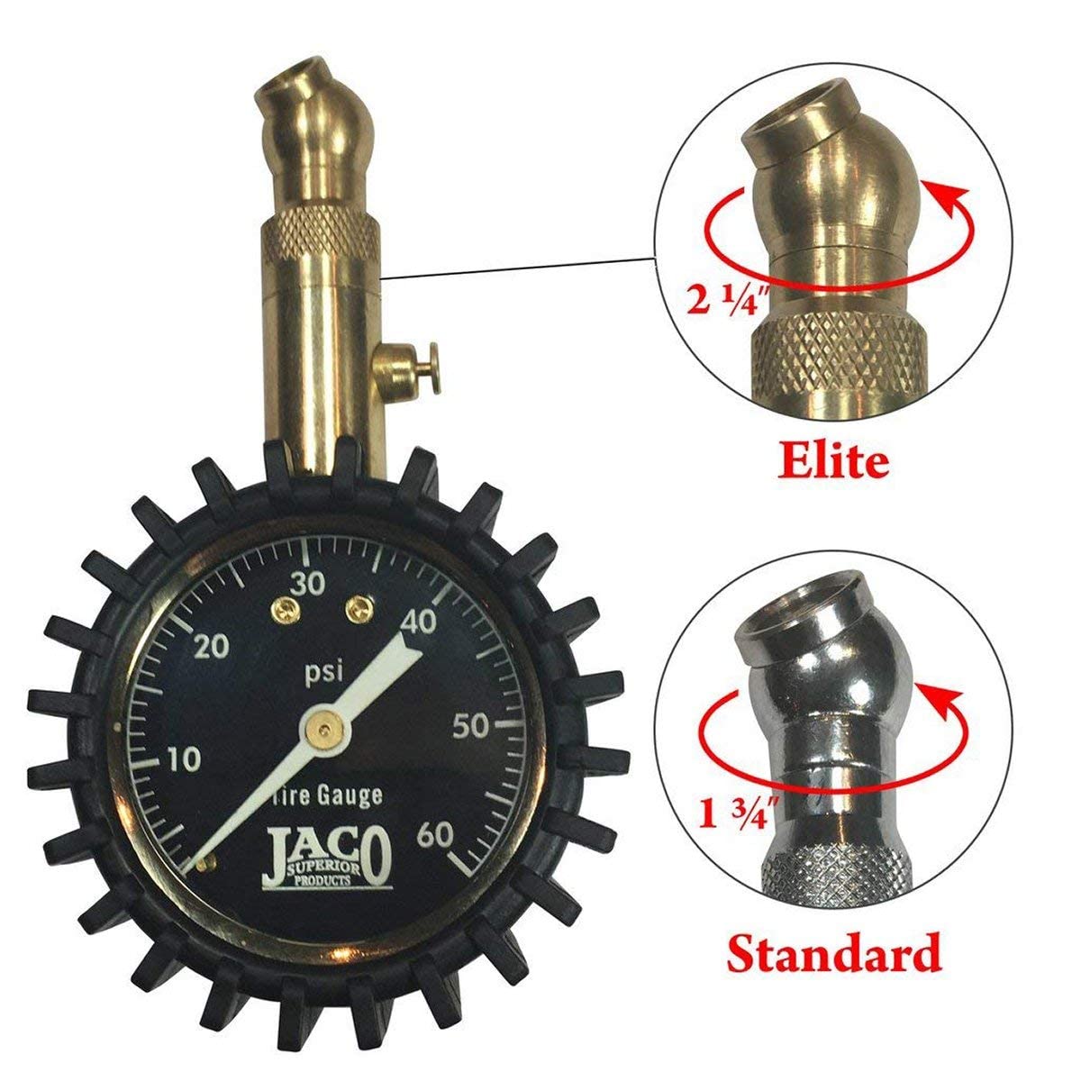 JACO Elite Tire Pressure Gauge - 60 PSI