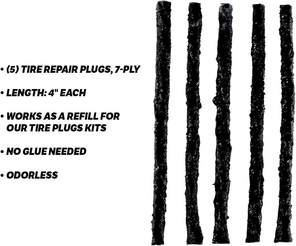 Slime 2040-A Tire Repair Plug Kit, Deluxe, Contains Strings, Tools and Glue, 11 Pieces