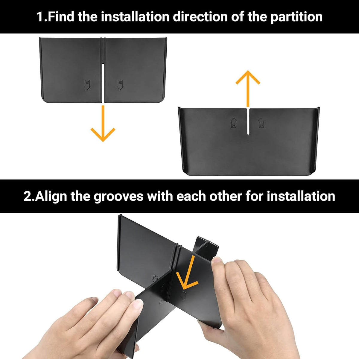 Glove Box Dividers Organizer Compatible with Toyota 2016-2020 2021 2022 2023 Tacoma Accessories Black ABS Material Center Console Organizer